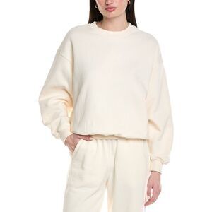 Knit Riot Womens  Core Crew Sweatshirt, White